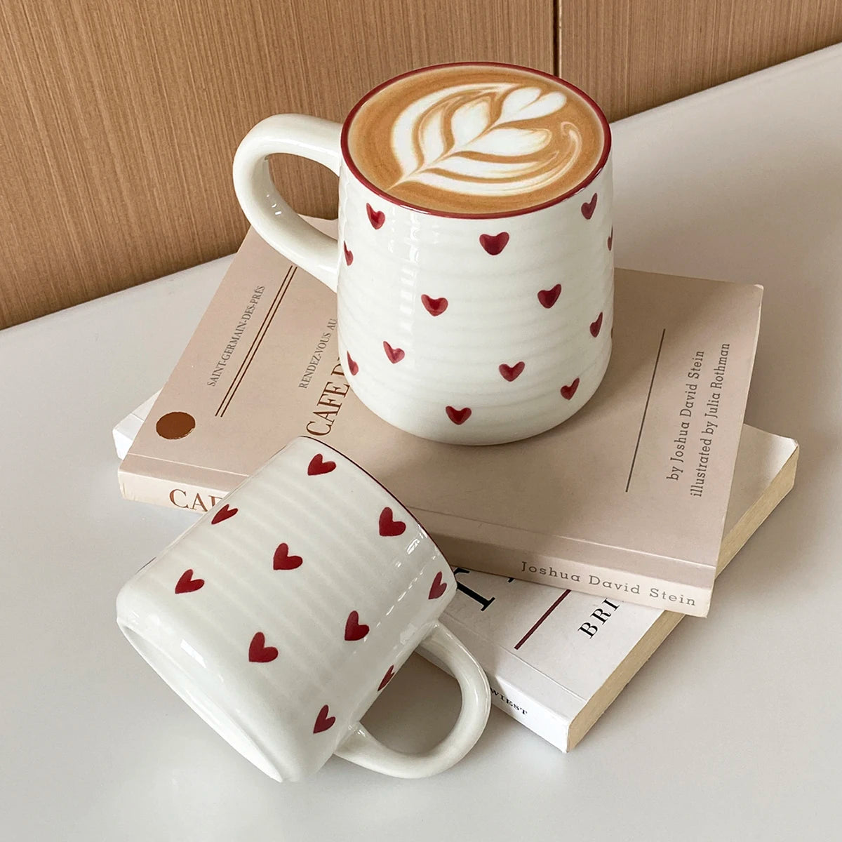 Love Ceramic Mug, Cute Little Love Ceramic Mug Coffee Cup Drinking Cup, Suitable for Home Drinking, Afternoon Tea Drinking, Office Drinking, Coffee Shop Latte Art, Souvenir, Valentine's Day Holiday Gift, Birthday Gift