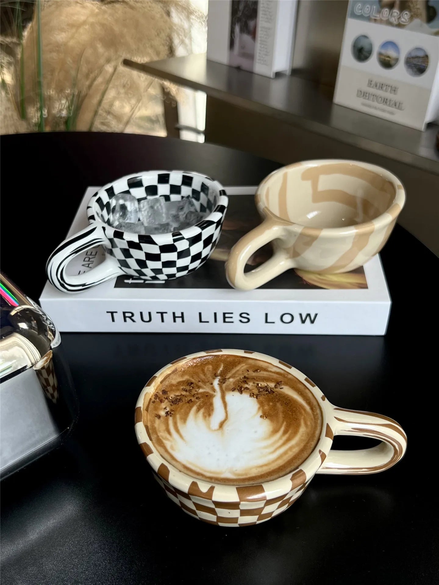 1pc Ceramic Mugs Coffee Cups Irregular Flower Milk Tea Cup ins korean style Oatmeal Breakfast Mug Drinkware Kitchen