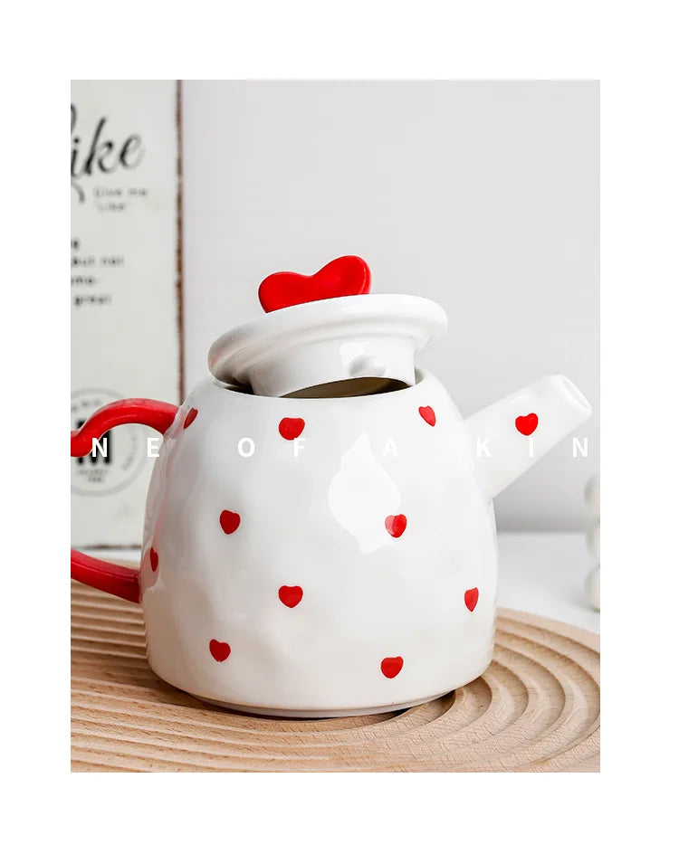 European Ceramic Coffee Cup Pot with Set Vintage English Afternoon Tea Large Teacups Coffe Cup Tea Cup