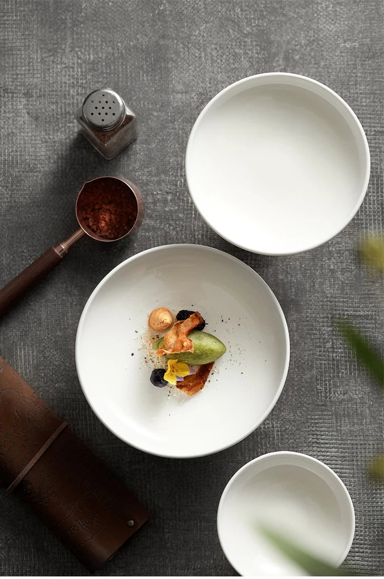 High Footed Plate Ceramic Japanese Style Exquisite Small Fruit Platter Snack Plates Office Tea Dish Restaurant Hotel Tableware