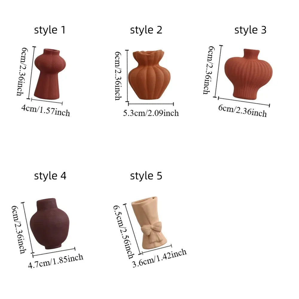 Ceramic Vases Refrigerator Stickers Decorative Exquisite Magnetic Sticker Mini Stylish Simulation Flower Vase Living Room