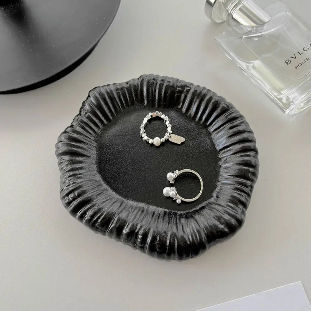 Ceramic Jewelry Storage Tray Creative Portable Jewelry Display Rack Artistic Multi-Function Storage Plate Photography Props