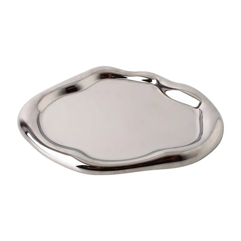 Creative Home Light Luxury Decoration Tray Ceramic Storage Tray Fruit Snack Tray Coffee Table Jewelry Tray Ins Decoration