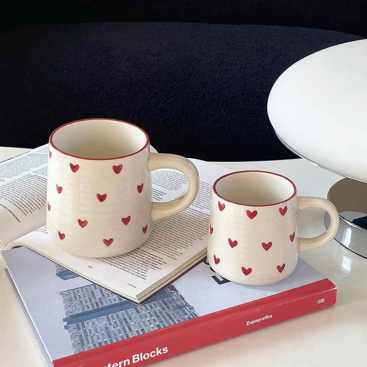 Love Ceramic Mug, Cute Little Love Ceramic Mug Coffee Cup Drinking Cup, Suitable for Home Drinking, Afternoon Tea Drinking, Office Drinking, Coffee Shop Latte Art, Souvenir, Valentine's Day Holiday Gift, Birthday Gift