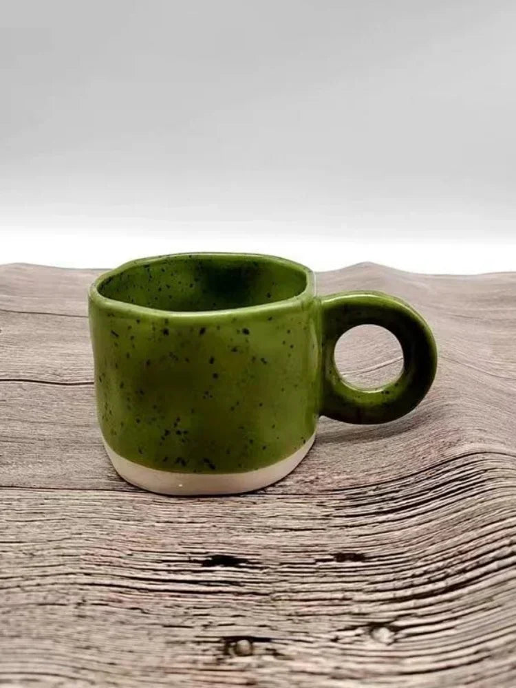 Ceramic Mug 250ml Ring Handl Coffee Milk Modern Print Porcelain Mug Handmade Ceramic Hot Chocolate Cup Couple Handgrip Cups