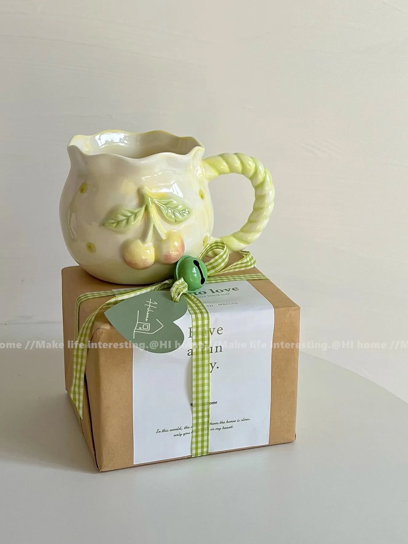 Cute Pink Relief Bow Ceramics Mug Cups Coffee Milk Drinks Ceramics Handle   Cup with Box Girls  Gift
