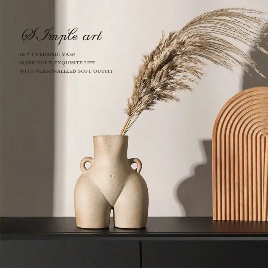 Creative Ceramic Vase Retro Home Decor Elegant Desktop Flower Pot Room Decoration Living Room Table Decoration and Accessories