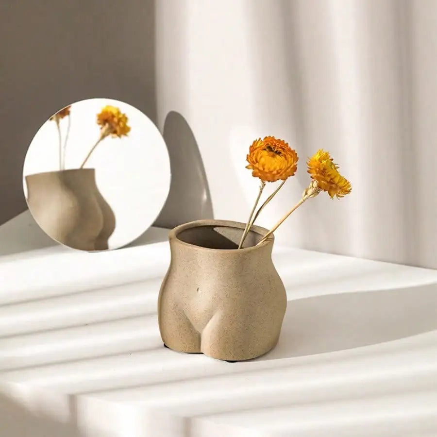 Creative Ceramic Vase Retro Home Decor Elegant Desktop Flower Pot Room Decoration Living Room Table Decoration and Accessories