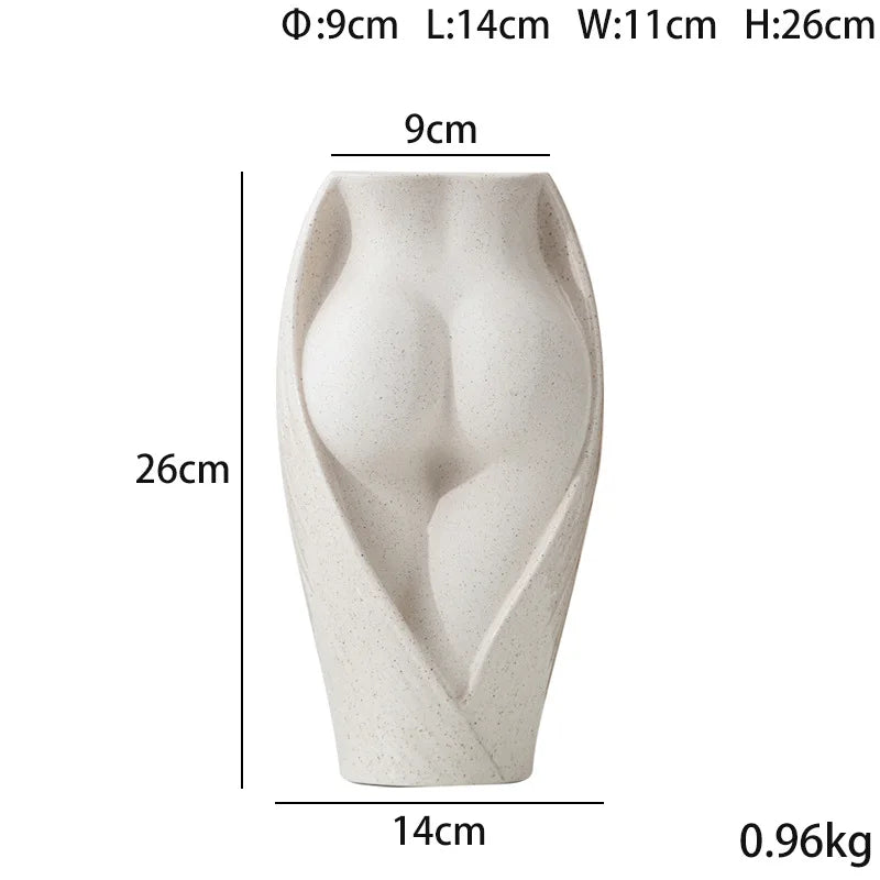 Decorative vases for flowers modern flower vase decoration home room decor nordic ceramic vase dried flower pots art plant pot