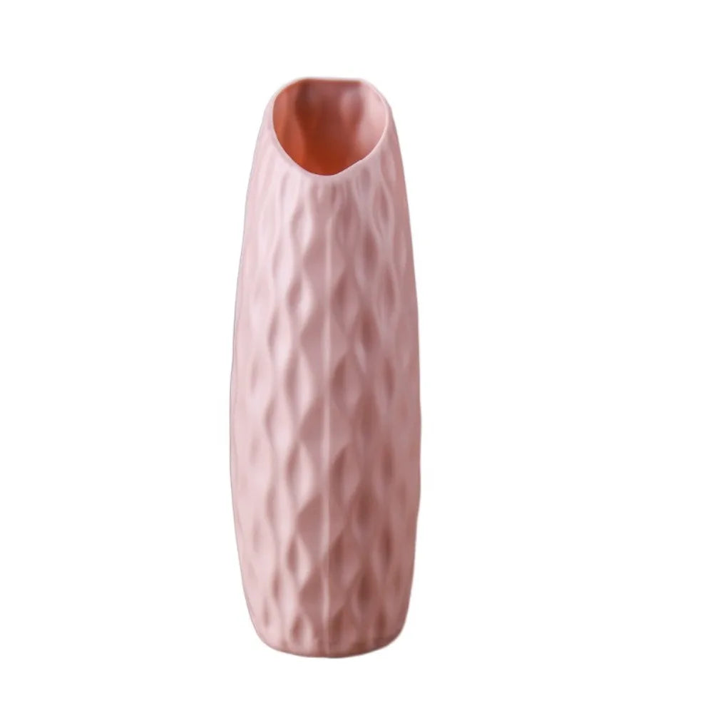 Home Decor Plastic Plastic Vases Imitation Ceramic Flower Arrangement Flower Pot Decoration Desktop Ornament Living Room