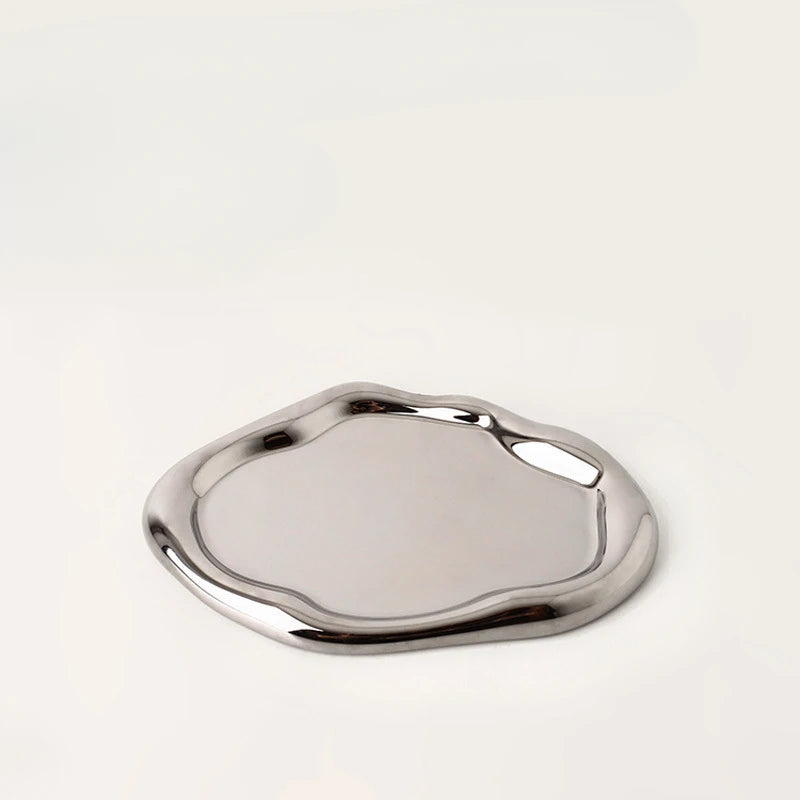 Creative Home Light Luxury Decoration Tray Ceramic Storage Tray Fruit Snack Tray Coffee Table Jewelry Tray Ins Decoration