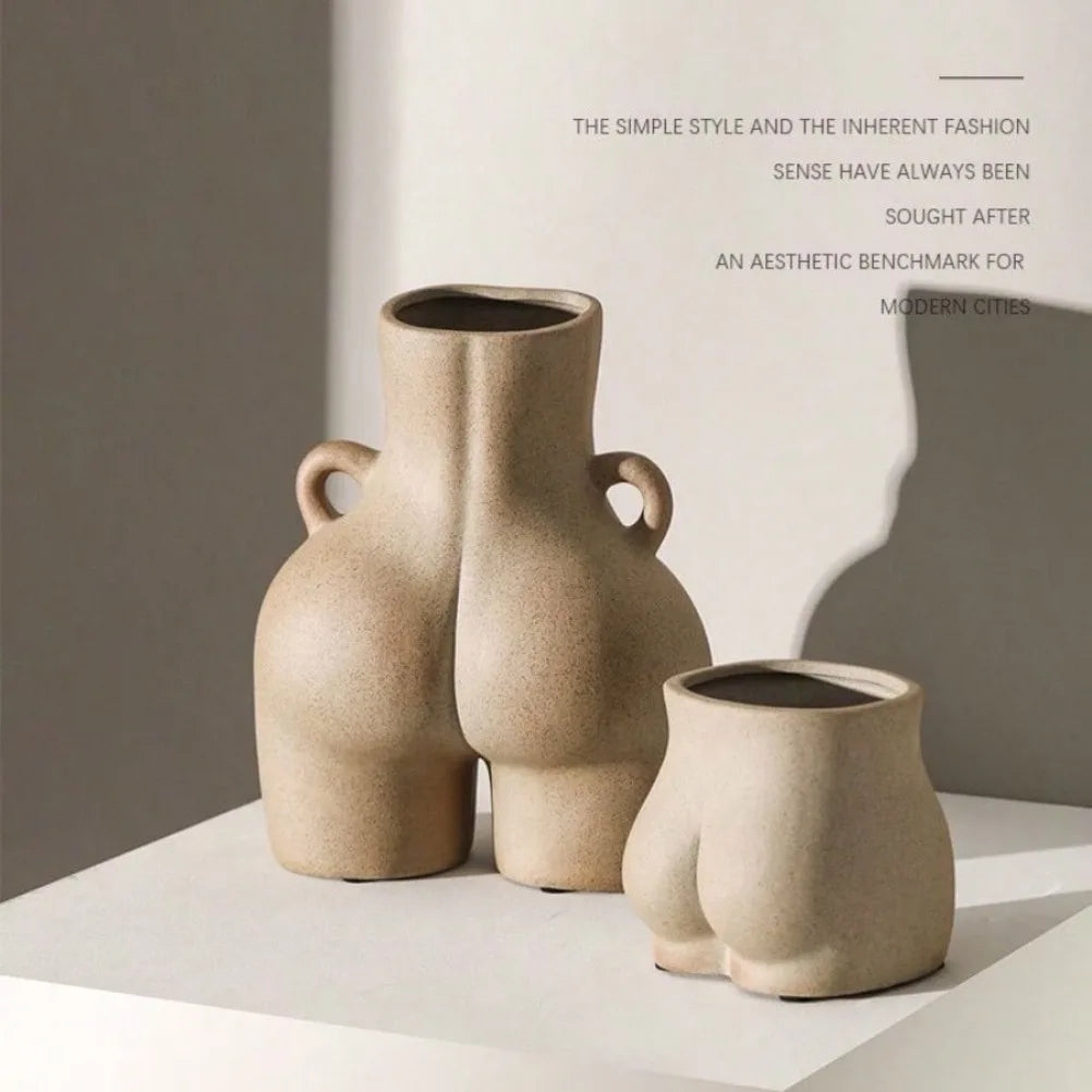 Creative Ceramic Vase Retro Home Decor Elegant Desktop Flower Pot Room Decoration Living Room Table Decoration and Accessories